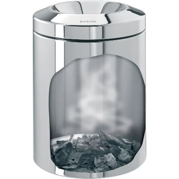 Brabantia Flameguard Waste Paper Bin, 7 L - Brilliant Steel