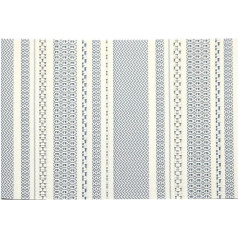 Amdxd 6er Set Tischset Stoff Abwaschbar Quadratisch, 70% PVC+30% PET Platzsets Jacquard mit Streifen Muster Anti-Rutsch, Tischmatte Weihnachten Hellblau für Küche Hause Restaurant, 45x30CM