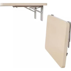 Generisch Schwimmender Laptop-Schreibtisch, Wandmontage, faltbarer Tisch mit Metallstütze, multifunktional, zusammenklappbar, Werkbank für Zuhause, Bar, Garage, Garten, kleiner Schreibtisch, mehrere Größen