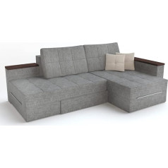 Vitalispa Sofa L Shape, Grey, 160 x 240 cm, Right Corner