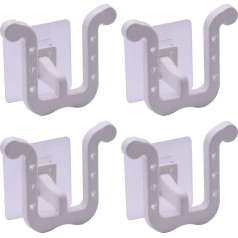 Yxmohala Wall Mounted Shoe Rack, Door Shoe Hanger, Pack of 4 Shoe Rack, Hanging Shelf, No Drilling, Shoe Holder, Wall Mounted for Entrance Door, Bathroom, Shoe Hanger, Hallway, White
