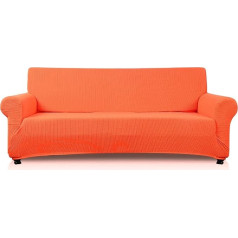 VanderHOME Sofa Cover Stretch Jacquard Spandex Sofa Covers Elastic Sofa Cover Couch Cover Sofa Cover with Non-Slip Foam Strips (1 Seater, Orange)