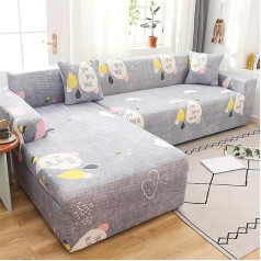 FCSHFC Sofa Cover Washable L Shape Sofa Covers Corner Stretch For 1/2/3/4 Cushion Couch Love Place Sofa Bed Thicken Furniture Protector Chaise Lounge (Color : L, Size : Set (3+4 seat))