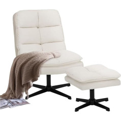 Colamy H72 Living Room Chair Set of 1 Cream