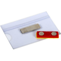 OPUS 2 Name Badges 75 x 40 mm with Clip and Pin, Pack of 24