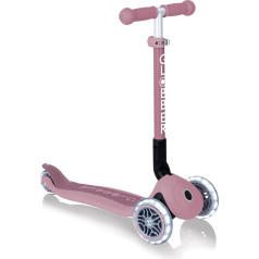 GLOBBER – JUNIOR Foldable Fantasy Lights, 3-rädriger Scooter ab 2 Jahren mit LED-Vorderrädern, höhenverstellbarer Lenkstange und patentiertem Klappsystem, belastbar bis 50kg