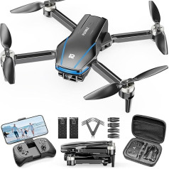 PLEGBLE Drone with Camera 4K for Children, Mini Drone Adults, Brushless Motor FPV RC Drone with 5G WiFi, Altitude Hold, 3D Flip, Headless Mode, Trajectory, Toy Gifts for Boys from 8 Years