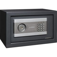 ARREGUI Stylo 19010-S1 Furniture Safe, Steel Furniture Safe with 2 Factor Security Lock, Safe with Electronic Combination Lock + Key for Home or Office, 20 x 31 x 20 cm, 8 L