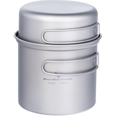 Boundless Voyage Lightweight Camping Pot Pan Cooking Set Backpacking Pot Camping Cookware Kit for Hiking Trekking Picnic Fishing Mountaineering