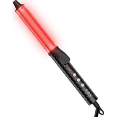 K&K Professional 32 mm Ceramic Curling Iron, Dual Voltage, Rose Gold Aluminium Cylinder, 230 °C
