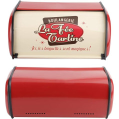 Bread Bin Bread Bin Metal Large Capacity Metal Bread Bin Holder Container Kitchen Storage Organiser (Red)