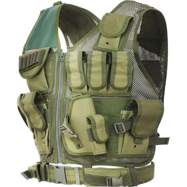 Lixada Tactical Vest Men's Outdoor Hunting Vest Multifunctional Breathable Protective Vest Disassembly Field Protection Vest