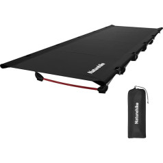 Naturehike Camping Bed, Ultralight Camp Bed, Portable Folding Bed for Adults, Sleeping, Load Capacity up to 150 kg, Camping Lounger for Camping, Hiking, Home, Backpacking, Office, Lunch Break Bed
