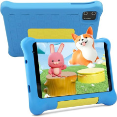 Freeski Tablet for Children, 7 Inch Tablet for Children, Android 13 Tablet, 5GB+32GB, IPS HD, WiFi, Bluetooth, Dual Camera, Child Safety, Kidoz Installed with Protective Case (Blue)