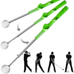 CXAFQ Retractable Golf Swing Trainer, Practical Swing Trainer, Portable Golf Handle Training Aid, Stretchy Golf Alignment Rods for Indoor Exercise, Warming Up Tempo Chipping Punch Training