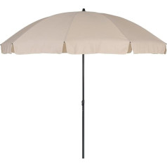 greemotion Parasol Garden Umbrella - Sunshade Canopy in Beige - Parasol 2,5m with 10 arms and UV-Protection for Outdoors, Patio, Garden or Yard