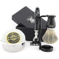 Premium Shaving Kit Gift for Men(Gillette Mach 3 razor,Brush,Bowl,Stand)Branded box