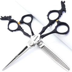 Silver 440c High Hardness Sharp Professional Hairdressing Scissors 6 Inch Salon Hairdressing Special Hair Cutting Scissors (Pack of 2)