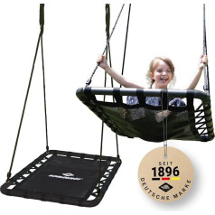 Schildkröt Nest Swing, Rectangular Swing, 102 x 60 cm, Swing Fun for the Whole Family, Ideal for Outdoor and Indoor Use, Garden Swing up to 150 kg User Weight