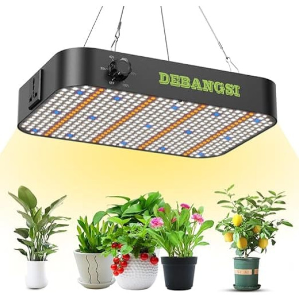 1000 Watt Plant Lamp LED, Dimmable LED Grow Lamp Plant Lamp Full Spectrum with IR & UV Dasiy Chain Function, 588 Pieces LEDs Grow Light for Greenhouse and Indoor Plants Vegetables Flower Growing