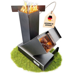 Drei Eichen - Rocket Stove Outdoor for Dutch Oven, BBQ, Patio and Much More No Assembly Stable and Compact. Rocket Stove as a Camping Oven for Cooking without Gas and Electricity. Cannon Stove.