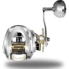 Giwnhvx Ganzmetallgehäuse, Drop-Casting-Rolle, Große Hochsee-Angelrolle, Salzwasser, Wasserdicht, Rechte Hand