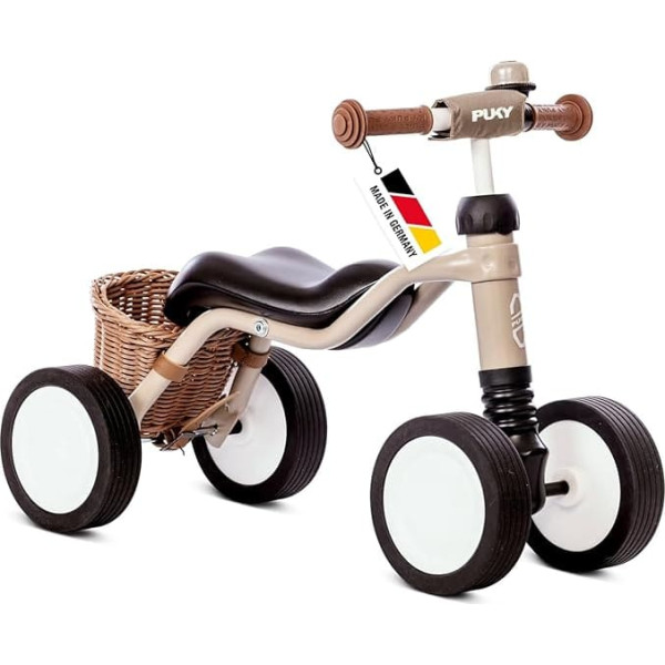 PUKY WUTSCH Bundle, Safe Balance Bike, For Toddlers from 1.5 Years, Ride-On Vehicle, Pendulum Axle, with Safety Handlebar Grips (Dusty Sand)