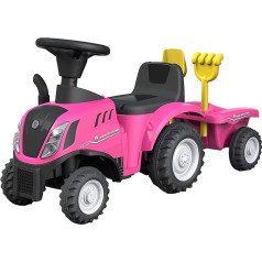 TURBO CHALLENGE - New Holland Tractor - Walker - 119208 - Freewheel - Pink - Max. 25 kg - Plastic - Batteries Not Included - Children's Toy - Gift - Birthday - From 12 Months