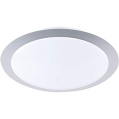 Trio Leuchten 626510987 LED Ceiling Light Fitting with 1 x 9 W LED Light Diameter 30 cm Plastic Titanium-Coloured