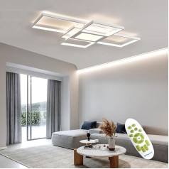 SXQYSM Dimmable Ceiling Light Modern LED Ceiling Light Living Room Lamp Ceiling Living Room Lamp with Remote Control Ceiling Lighting - Bedroom Lamp Ceiling (White, 110 cm)