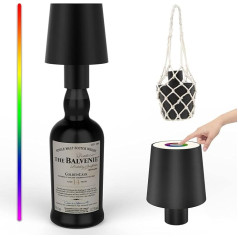 iodoo Bedside Lamp - Touchscreen Night Light LED Lamp - Night Wireless with RGB Colour Gradient - Metal Table Lamp - Dimmable Desk Lamp - for Bedroom and Living Room Children's Gift