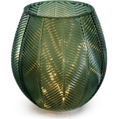 AmeliaHome Murcia LED Decorative Glass Mood Lighting Bottle Green