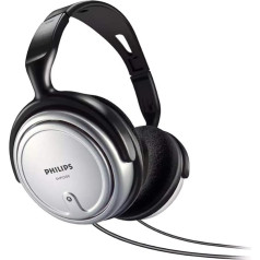 Philips SHP2500/10 Indoor Corded TV Headphone (Over-Ear for Music/PC/TV) - Gray