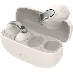 JVC NEARPHONES HA-NP1T-W True Wireless Earphones in Jewellery Design, Comfortable Fit, Quick Charge Function, Multipoint Connection, Bluetooth 5.3, 24 Hours Battery Life, App - (Cream White)
