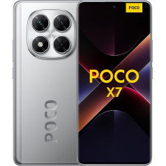 Xiaomi Poco X7 Smartphone, 8+256GB, Silver, 50MP Main Camera with OIS, 5110mAh Battery, IP68 (Charger Not Included)