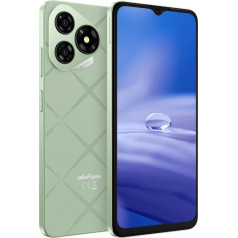Ulefone Android 14 4G Smartphone without Contract Note 19, 3 Card Slot, Octa-Core 6GB + 32GB (512GB External), Dual SIM Smartphone, 6.56 Inch HD+, 8MP + 5MP Camera, Face Detection GPS, Green