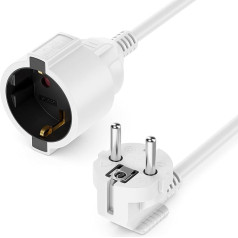 Extension earthing contact plug (type F) 90° - earthing contact socket straight