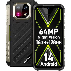 Ulefone Armor 22 Outdoor Smartphone 2025 16GB + 128GB/512GB SD Octa Core Android 14, 64MP + 64MP Night Vision 6600mAh 6.58