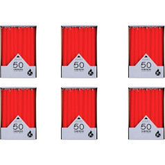 pajoma® Taper Candles Red – Pack of 300 | Height 25 cm, Diameter 2 cm | Burning Time Approx. 7 Hours | Versatile as Table, Decoration, Christmas Candle & for Gastro Events