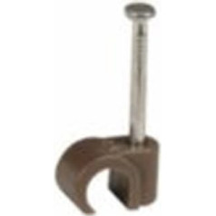 Kabel-Tex Cable Clips Brown Pack of 100 for 5-6 mm Coaxial Cable