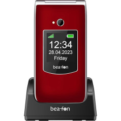 Beafon, SL605, Silverline, Folding Mobile Phone for Seniors with SOS Emergency Call Button, Button Mobile Phone, IP 54 Protection Against Dust and Splash Water, Colour Interior Display 2.4 Inches