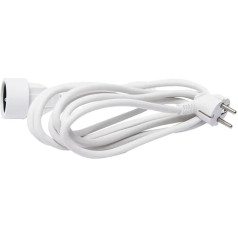 5m White Extension Lead H05VV-F 3G1.5m㎡ Socket 16A 250V