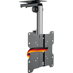 SCHWAIGER LWHD3720 513 TV Ceiling Mount for Displays 17-37 Inch Sloping Roof Wall Ceiling Foldable Rotatable Max. 20 kg