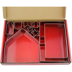 ycyingcheng Cookie Cutters Christmas Set, 10 Pieces Christmas Stainless Steel Cookie Cutters, Baking DIY Tools for Christmas, Easter, Halloween Accessories Shapes Cutter