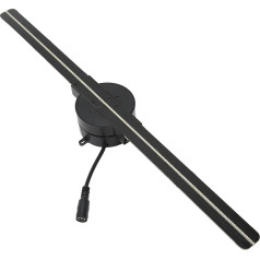 3D Hologram Fan, 16.5 Inch 224 LED Light Beads, Video Advertising Projector, 1250 RPM, Adjustable Angle, Brightness, Custom Editing, Advertising Display, 176° Viewing Angle