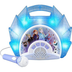 EKids FR-115 Licensed Disney Frozen Karaoke Boombox with microphone and audio input for children over 3 years