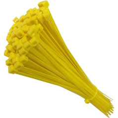 25 Pack Strong Nylon Plastic Cable Ties Durable (Medium 203mm, Yellow)
