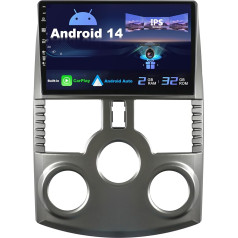 SXAUTO Android 14 IPS Car Radio for Toyota Rush/Daihatsu/Terios (2006-2016) - Built-in CarPlay/Android Car - Reversing Camera Free - 2G + 32G - Steering Wheel Control DAB Fast Boot WiFi - 2 DIN 9 Inch
