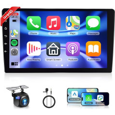 Rimoody 4G + 64G Android 13 Car Radio 2 DIN 9 Inch Touchscreen Car Radio with Wireless Carplay Android Car Navigation GPS Mirror Link Bluetooth FM/RDS/EQ Steering Wheel Control Reversing Camera