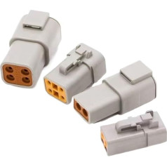 UJTVGCLX 5 Sets Type DTP 2pin 4pin Waterproof Connector Automotive Connector Socket Male Female DTP04-2P DTP06-2S DTP04-4P(DTM,5 Sets_3P)